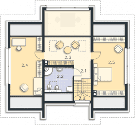Rzut projektu Tampa (DCP317) - Poddasze