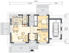 Rzut projektu Olbia (LMB105) - Parter