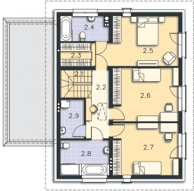 Rzut projektu Insbruck (LMP320) - Piętro