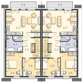 Rzut projektu Everett (DCBL36) - Poddasze