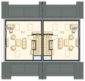 Rzut projektu Everett (DCBL36) - Poddasze
