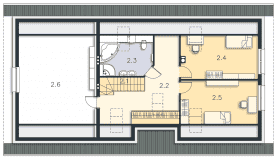 Rzut projektu Nikozja II (DCP349a) - Poddasze