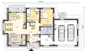 Rzut projektu Tallin (DCP336) - Parter