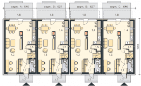 Rzut projektu Manchester (LMS21) - Parter
