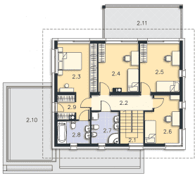 Rzut projektu Carrara IV (DCP332c) - Piętro