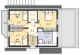 Rzut projektu Tacoma IV (DCP240c) - Poddasze