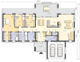 Rzut projektu Mindelo (DCB136) - Parter