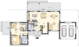 Rzut projektu Pacifica (DCP362) - Parter