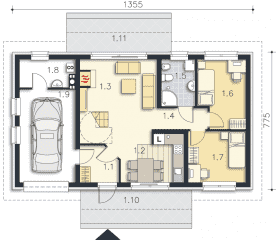 Rzut projektu Leeds VI (LMB70e) - Parter