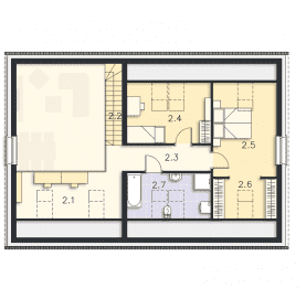 Rzut projektu Valbella (DCP380) - Poddasze