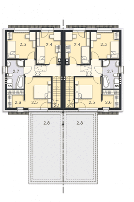 Rzut projektu Norwich II (LMBL41A) - Piętro