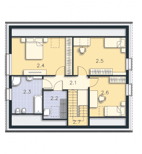 Rzut projektu Londyn (DCP377) - Poddasze