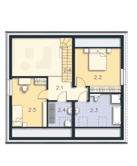 Rzut projektu Helsinki (DCP381) - Poddasze