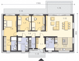 Rzut projektu Novara (DCB156) - Parter