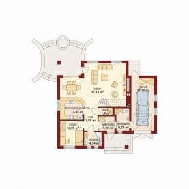 Rzut projektu Dandys - Rzut parteru