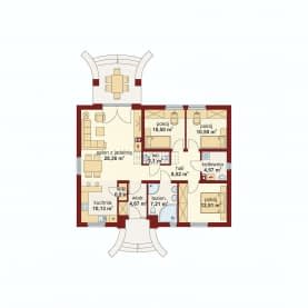 Rzut projektu Elian 3 - Rzut parteru