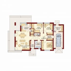 Rzut projektu Midas - Rzut parteru