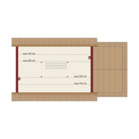 Rzut projektu Midas 2 PS - Rzut poddasza