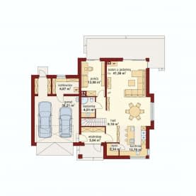 Rzut projektu Domena 310 B - Rzut parteru