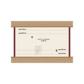 Rzut projektu Domena 105 A - Rzut poddasza