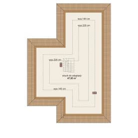 Rzut projektu Domena 102 B - Rzut poddasza