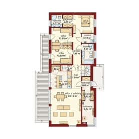 Rzut projektu Domena 123 C1 - Rzut parteru