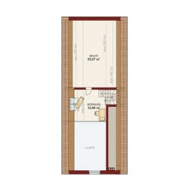 Rzut projektu Domena 123 C1 - Rzut poddasza