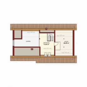 Rzut projektu Domena 139 C1 - Rzut poddasza