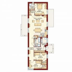 Rzut projektu Domena 147 C - Rzut parteru