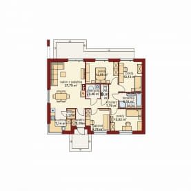 Rzut projektu Domena 150 C - Rzut parteru