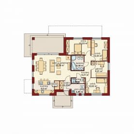 Rzut projektu Domena 149 C - Rzut parteru