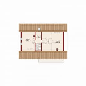 Rzut projektu Domena 114 A - Rzut poddasza