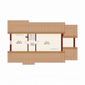Rzut projektu Domena 103 A-T - Rzut poddasza