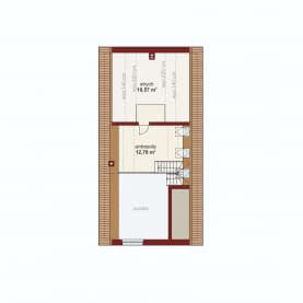 Rzut projektu Domena 130 C - Rzut poddasza