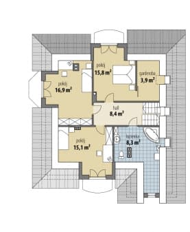 Rzut projektu Atlas - Poddasze