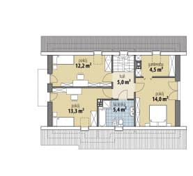 Rzut projektu Dalia Nowa - Poddasze