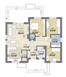 Rzut projektu Karina III - Parter