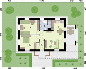 Rzut projektu EL PINAR 2 - Rzut przyziemia