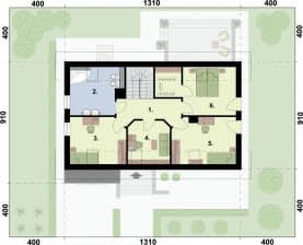 Rzut projektu LAMIA 2 - Rzut poddasza
