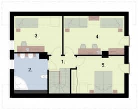 Rzut projektu AVALON szkielet drewniany, dom mieszkalny jednorodzinny z poddaszem użytkowym - Rzut poddasza
