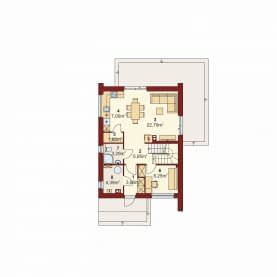 Rzut projektu Domena 209 C2 - Rzut parteru