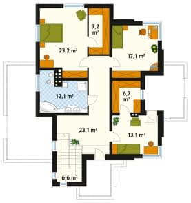 Rzut projektu Luna (CE) - pietro1