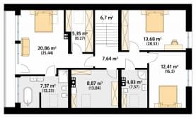 Rzut projektu Pogodny 3 (CE) - poddasze