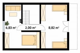 Rzut projektu Biedronka dr-S (DR-S) - poddasze