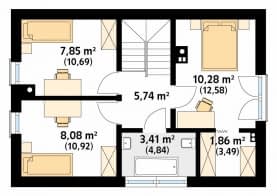 Rzut projektu Bez dr-T (DR-T) - poddasze