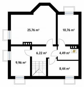Rzut projektu Pliszka 4 (CE) - piwnica