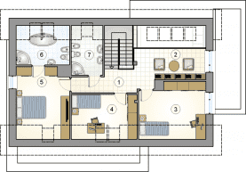 Rzut projektu S-GL 1606 Wilson III - Poddasze