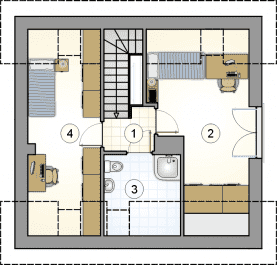 Rzut projektu S-GL 1546 Ricky - Poddasze