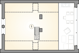 Rzut projektu S-GL 1592 Stokrotka III - Poddasze