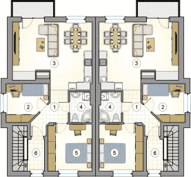 Rzut projektu S-GL 1551 Orio - Piętro